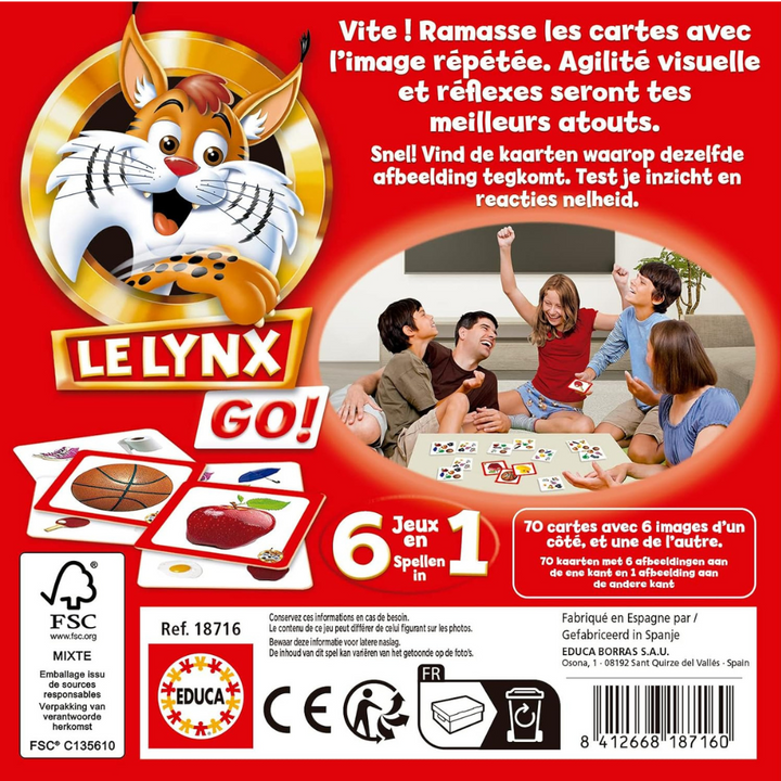 Jeu de cartes Educa Le Lynx