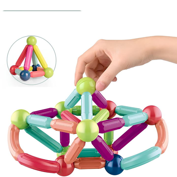 Jeu de construction : Magic Magnétique 36 pièces - 1 - Eveil Montessori Maroc