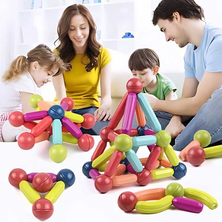 Jeu de construction Magnétique 100 pièces | EVEIL MONTESSORI