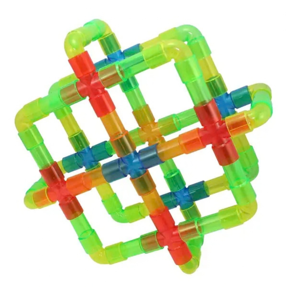 Jeu de construction TUBULO transparent 80 pièces