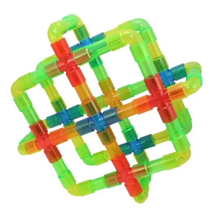 Jeu de construction TUBULO transparent 80 pièces