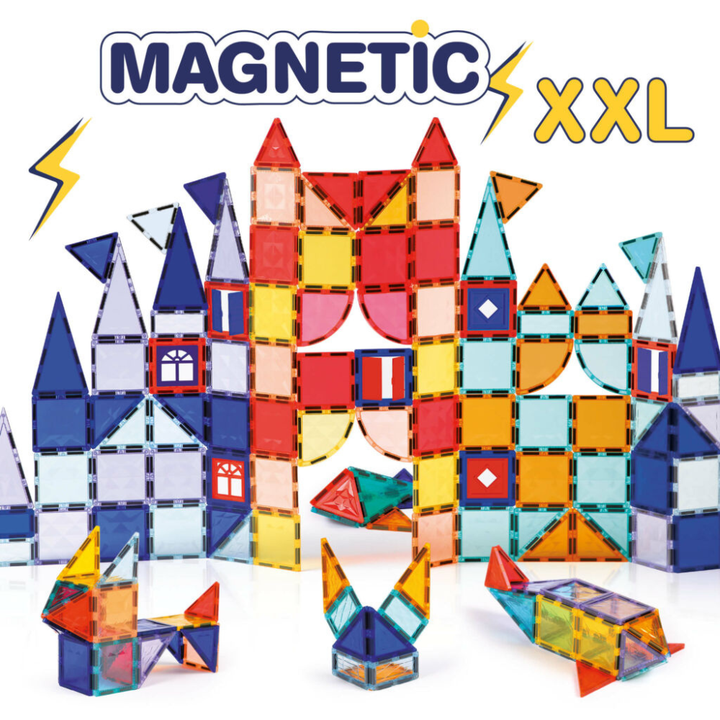 Jeu de construction magnétique XXL - 100 pièces - Dès 3 ans