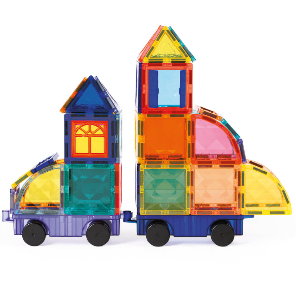 Jeu de construction magnétique véhicules - 63 pièces - Dès 3 ans