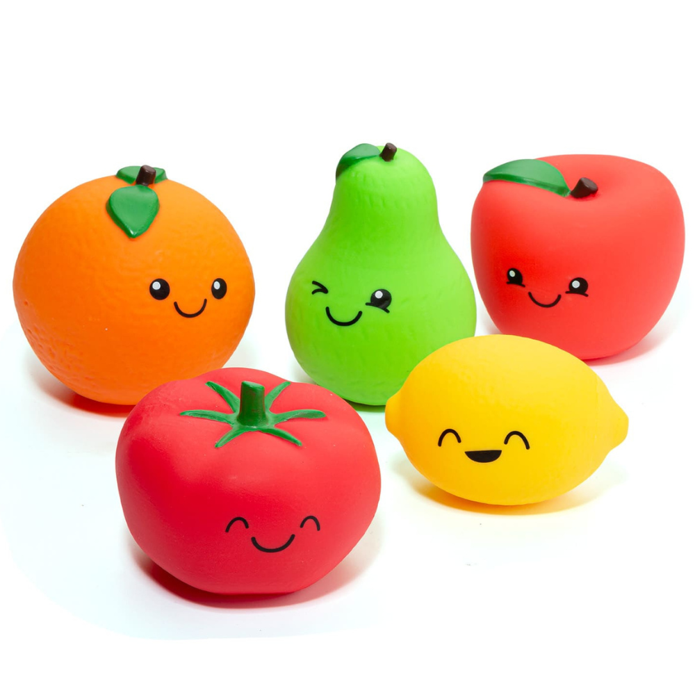 Jeu de fruits sensoriels souples 5 pièces