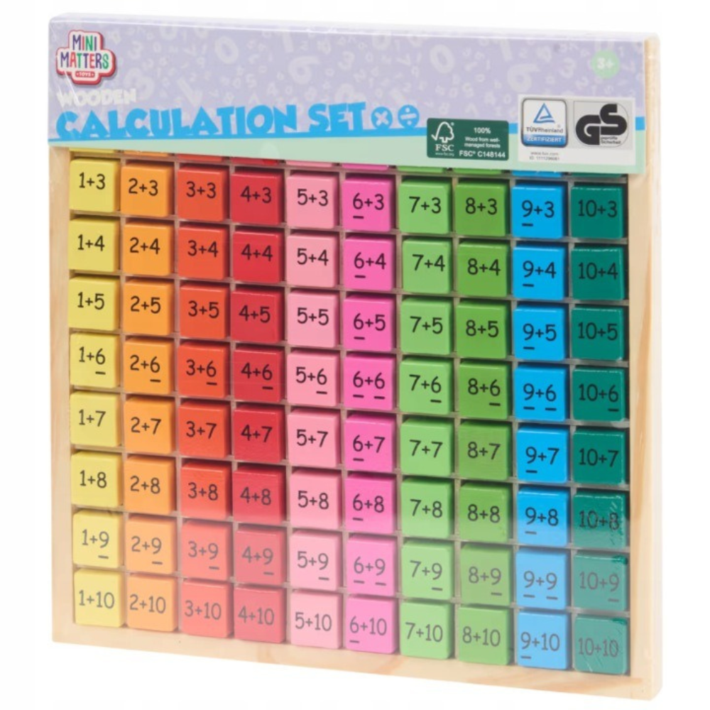 Jeu de mathématiques en bois – Amusant et éducatif - Addition