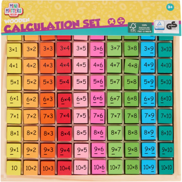 Jeu de mathématiques en bois – Amusant et éducatif