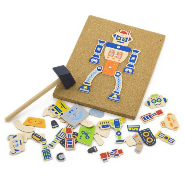 Jeu de tap tap Robots en bois