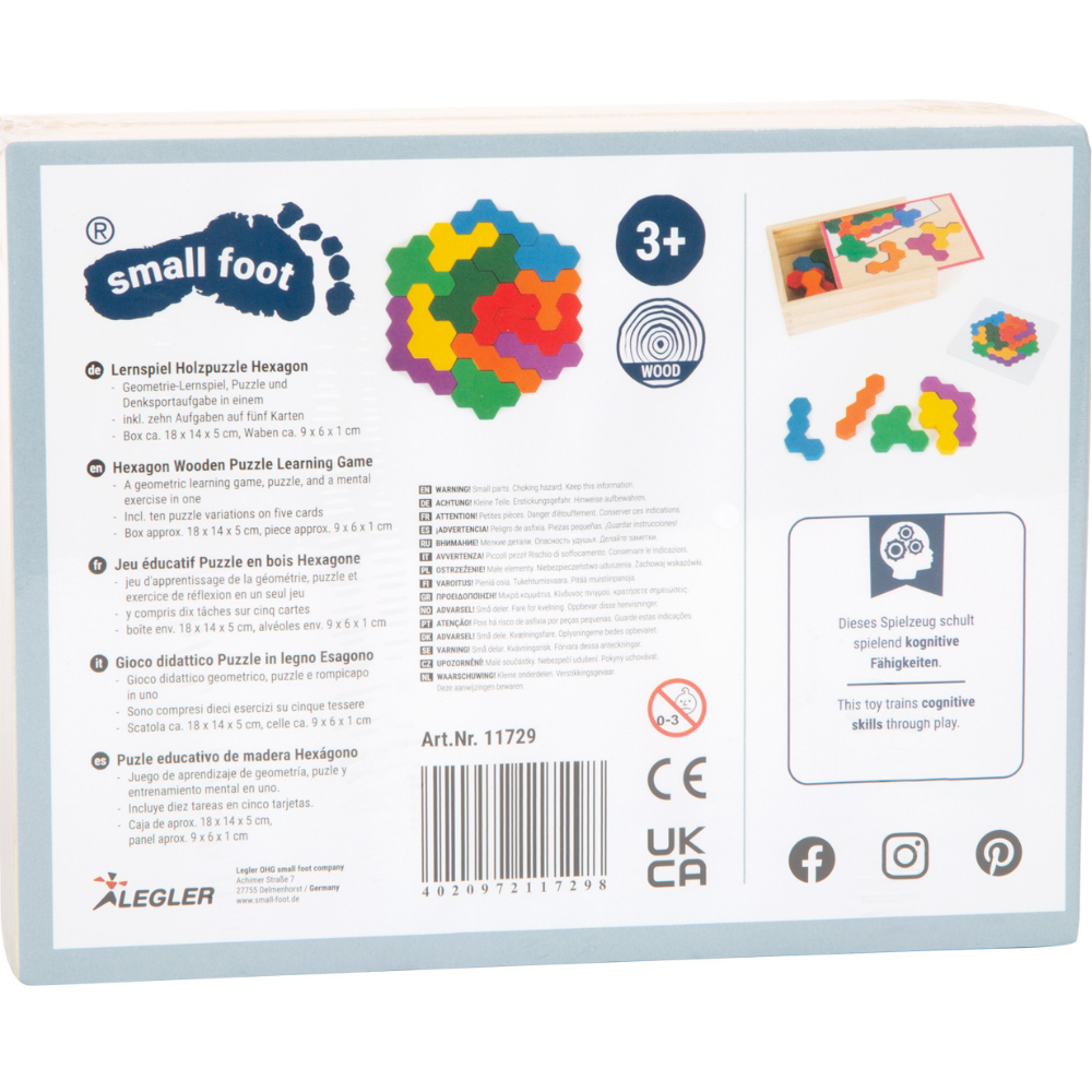 Jeu éducatif Puzzle en bois Hexagone