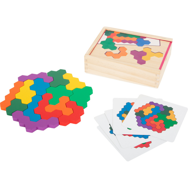 Jeu éducatif Puzzle en bois Hexagone