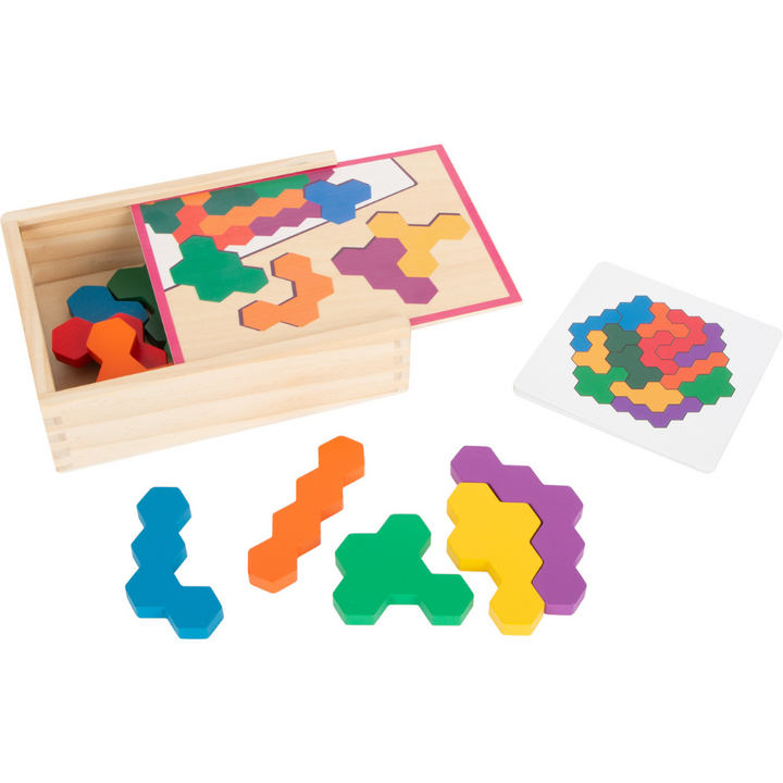 Jeu éducatif Puzzle en bois Hexagone