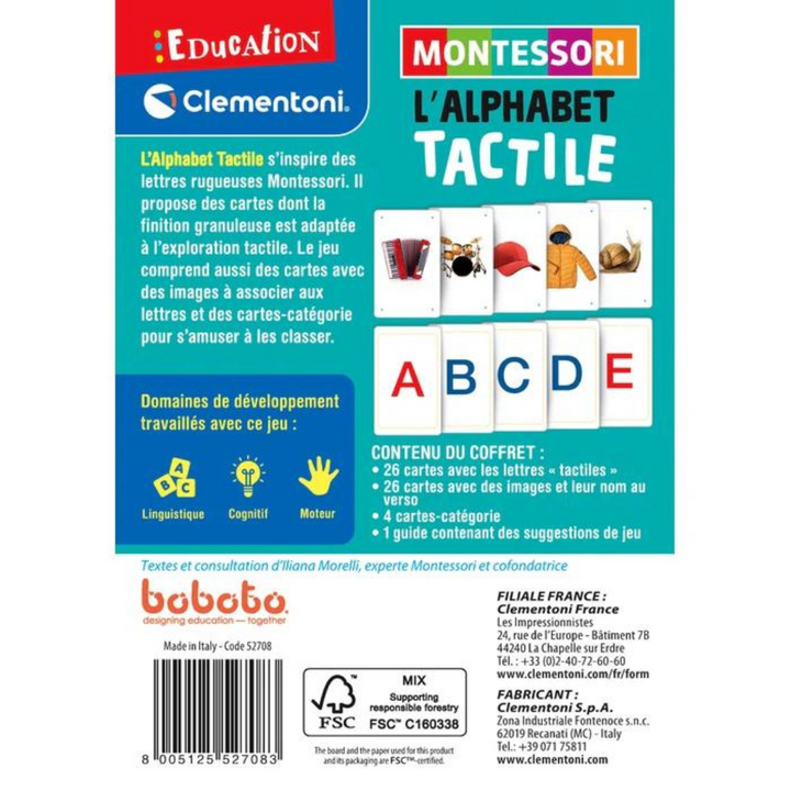 L’alphabet tactile - Montessori