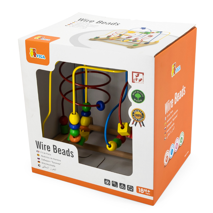 Labyrinthe de perles en bois