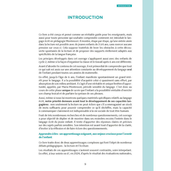 Le langage écrit en pédagogie Montessori - Cycles 1 et 2