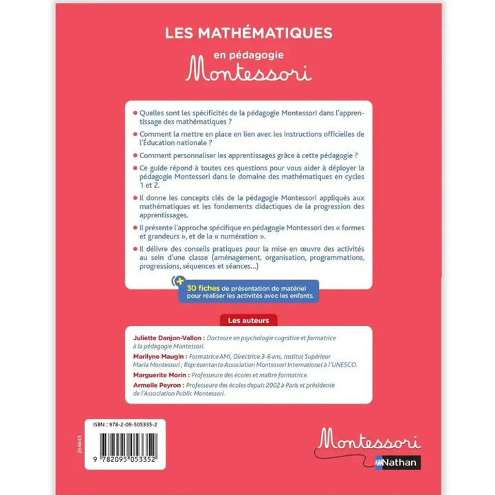 Les mathématiques en pédagogie Montessori - Cycles 1&2