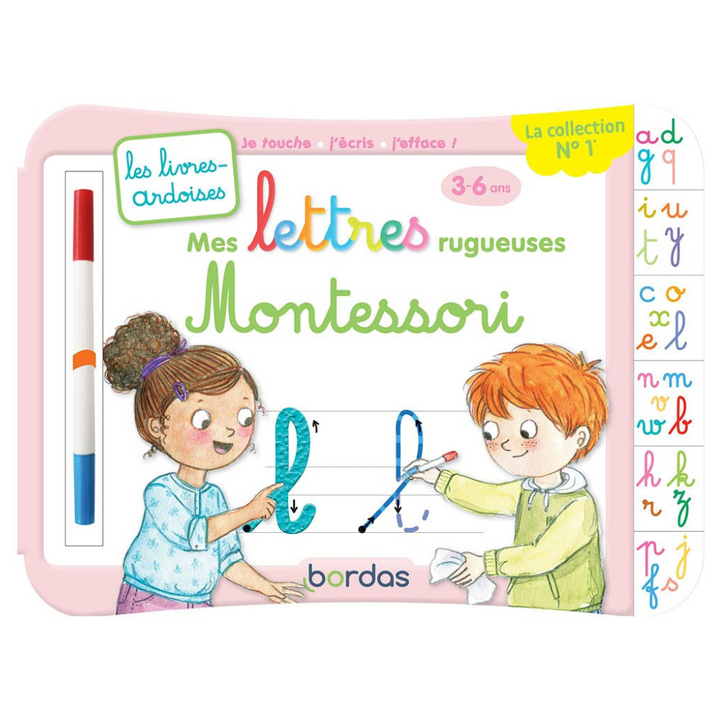 Livre-Ardoise : Mes Lettres Rugueuses Montessori