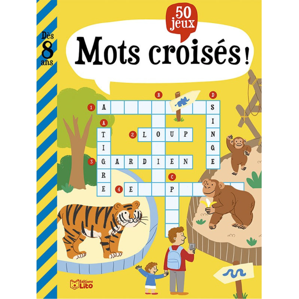 Livre jeux : Mots croisés ! dès 8 ans - 1 - Eveil Montessori Maroc