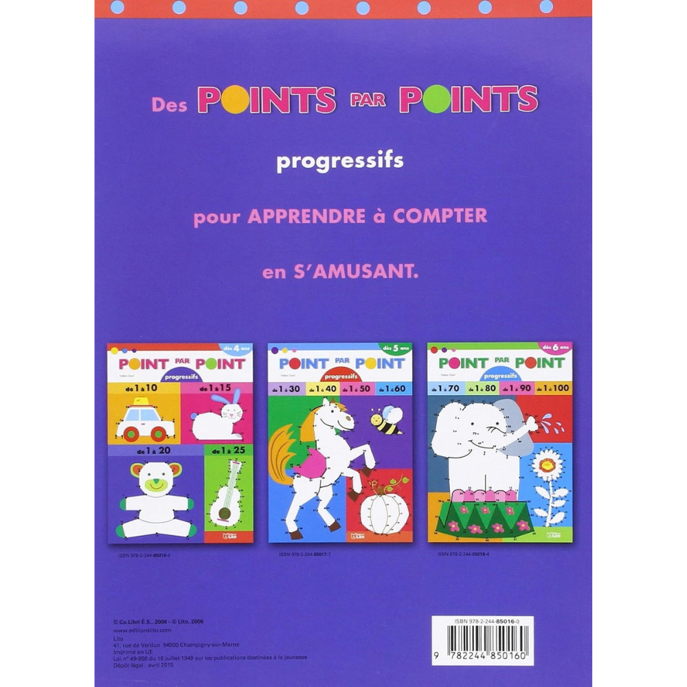 Livre jeux : Point par point de 1 à 25 - 4 - Eveil Montessori Maroc