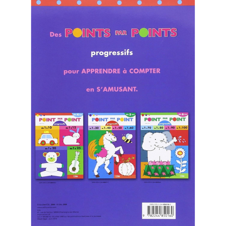 Livre jeux : Point par point de 1 à 25 - 4 - Eveil Montessori Maroc