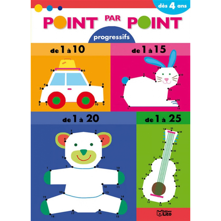 Livre jeux : Point par point de 1 à 25 - 1 - Eveil Montessori Maroc