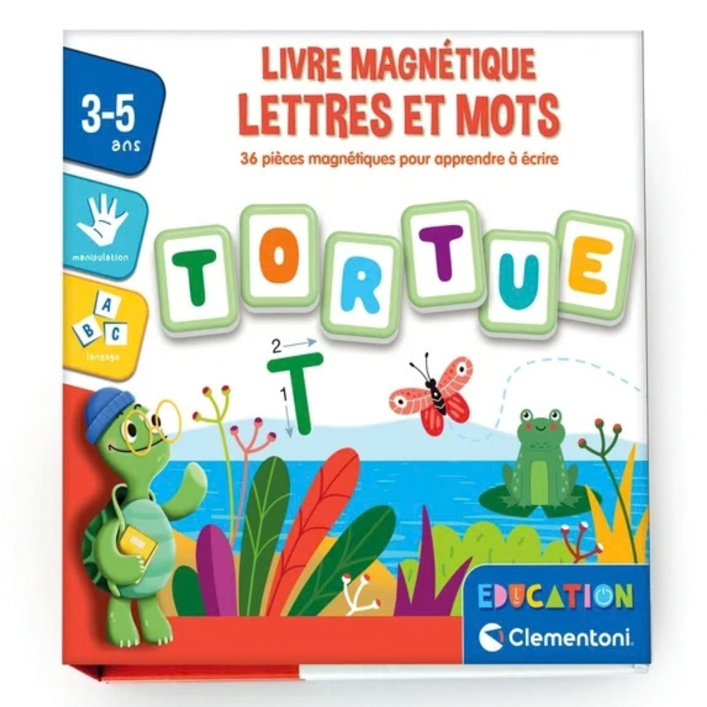 Livre magnétique - Lettres et mots - 5 - Eveil Montessori Maroc