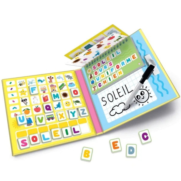 Livre magnétique - Lettres et mots - 3 - Eveil Montessori Maroc