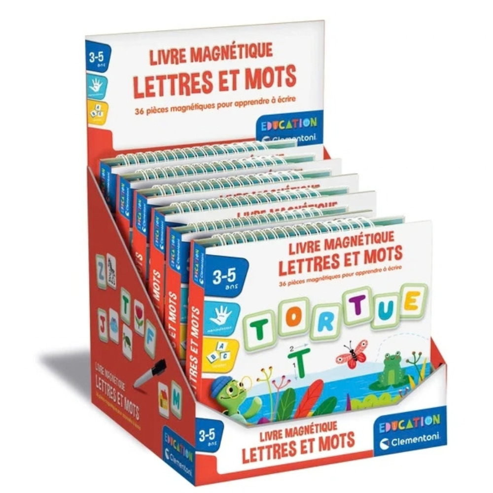 Livre magnétique - Lettres et mots - 6 - Eveil Montessori Maroc