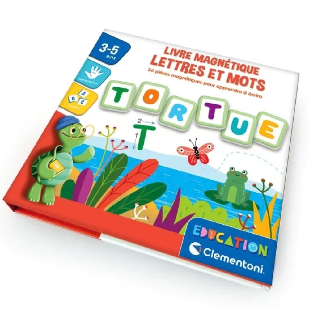 Livre magnétique - Lettres et mots - 1 - Eveil Montessori Maroc