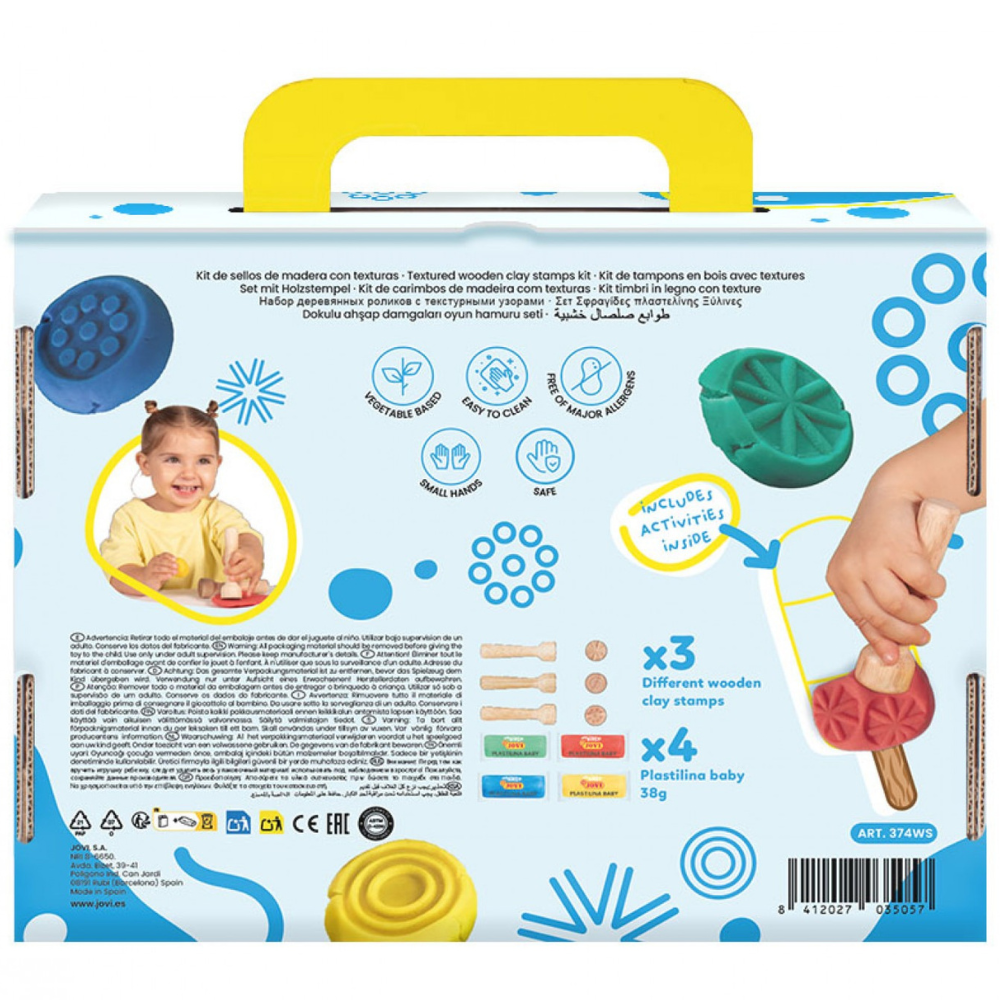 Ma première pâte à modeler pour bébé & kit de tampons de modelage – Dès 12 mois - 8 - Eveil Montessori Maroc