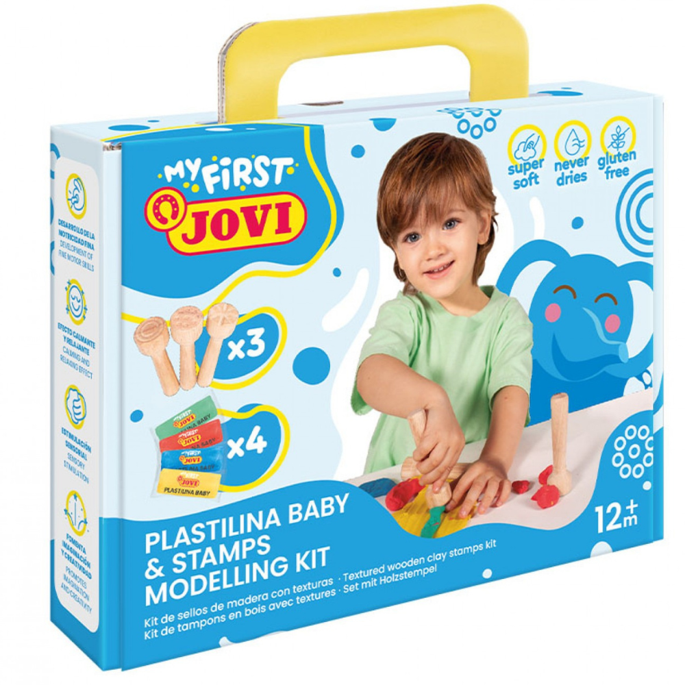 Ma première pâte à modeler pour bébé & kit de tampons de modelage – Dès 12 mois - 1 - Eveil Montessori Maroc