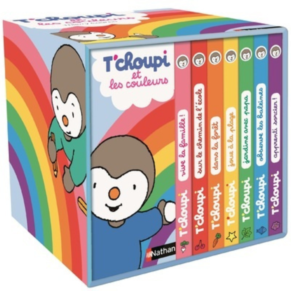 Ma petite bibliothèque des couleurs T'choupi : 7 histoires pour découvrir les couleurs - dès 2 ans - 1 - Eveil Montessori Maroc