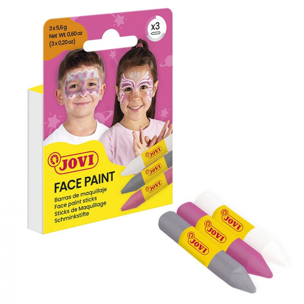 Maquillage pour enfants Face Paint Fantasy – 3 couleurs (rose, bleu et argent) - 1 - Eveil Montessori Maroc