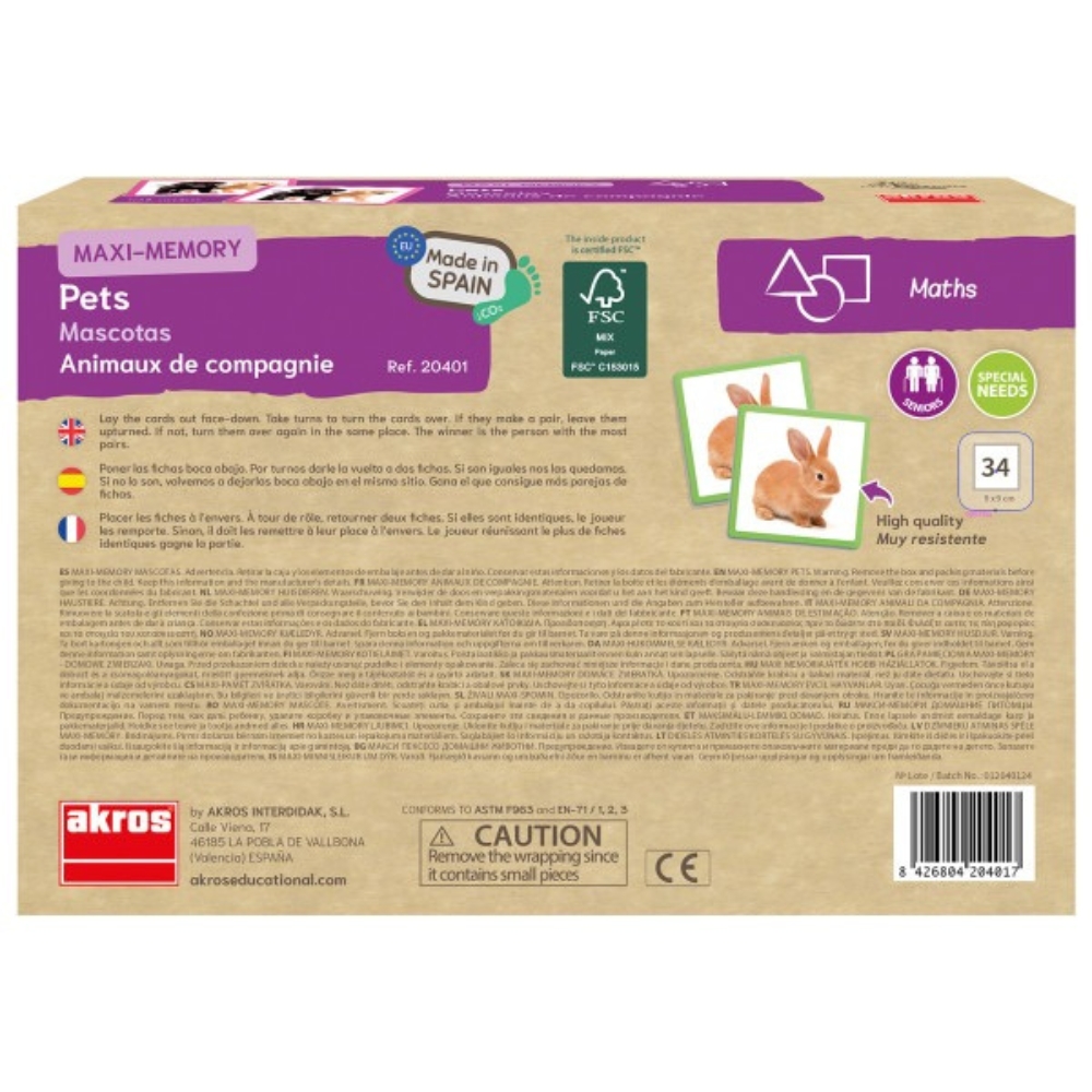 Maxi-memory : les animaux de compagnie