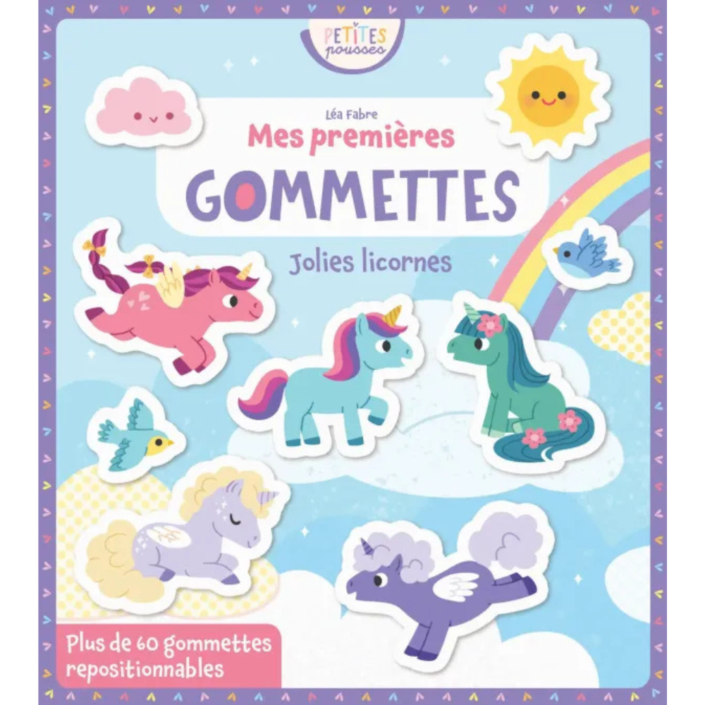 Mes premières gommette - Jolies licornes - 1 - Eveil Montessori Maroc