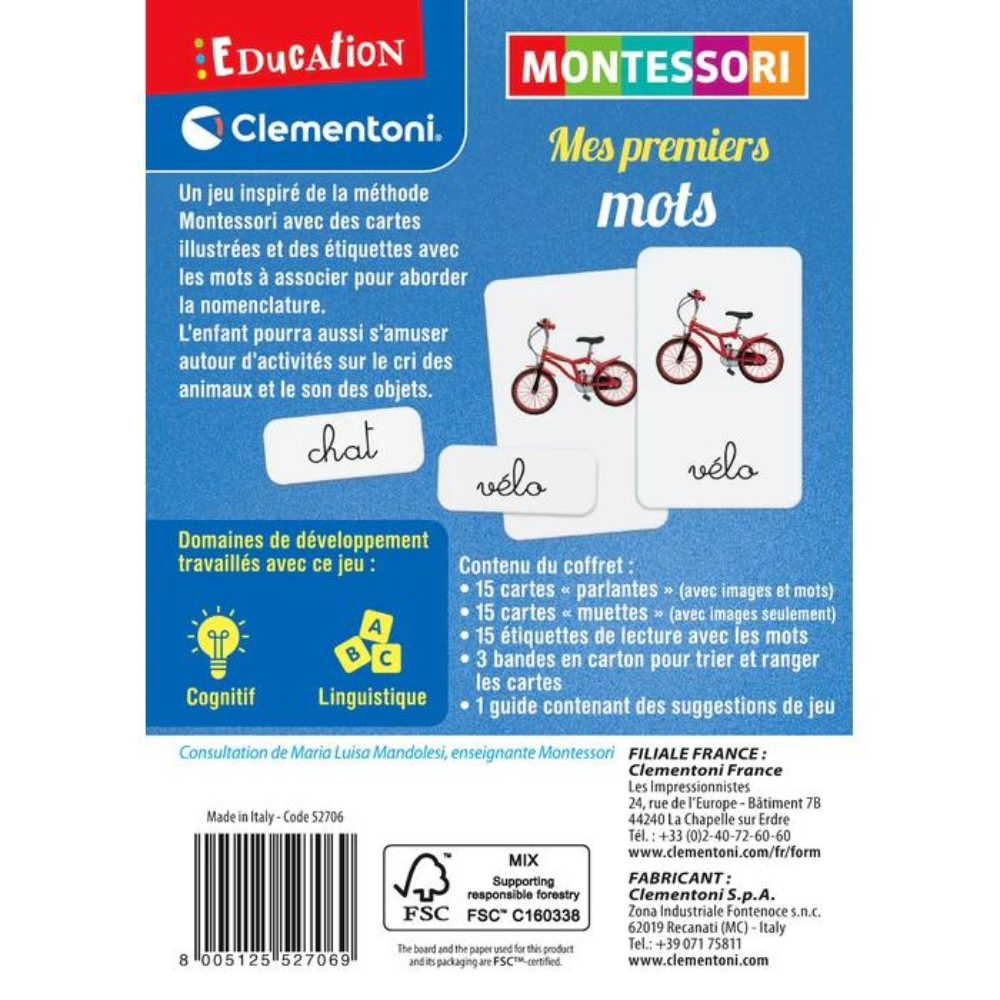 Mes premiers mots - Montessori