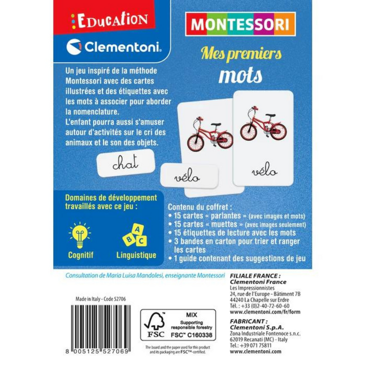 Mes premiers mots - Montessori