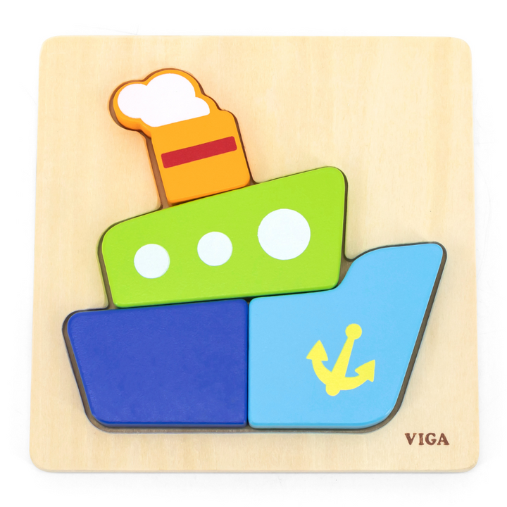 Mini puzzle en bois - Bateau