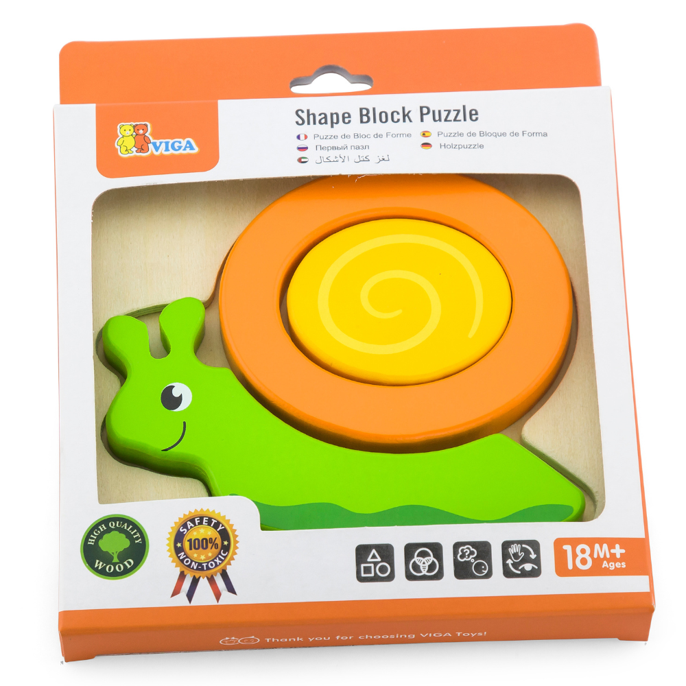 Mini puzzle en bois - escargot
