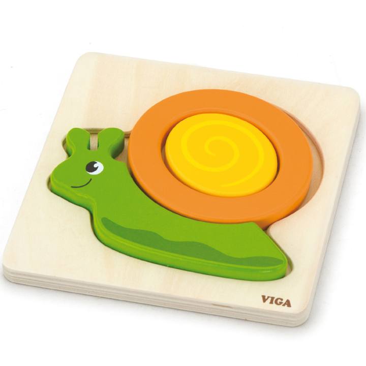 Mini puzzle en bois - escargot