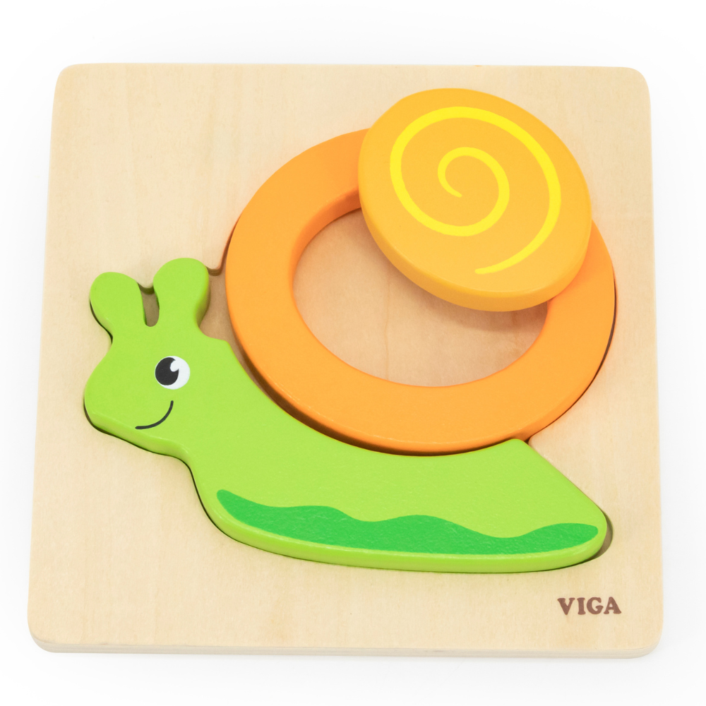 Mini puzzle en bois - escargot