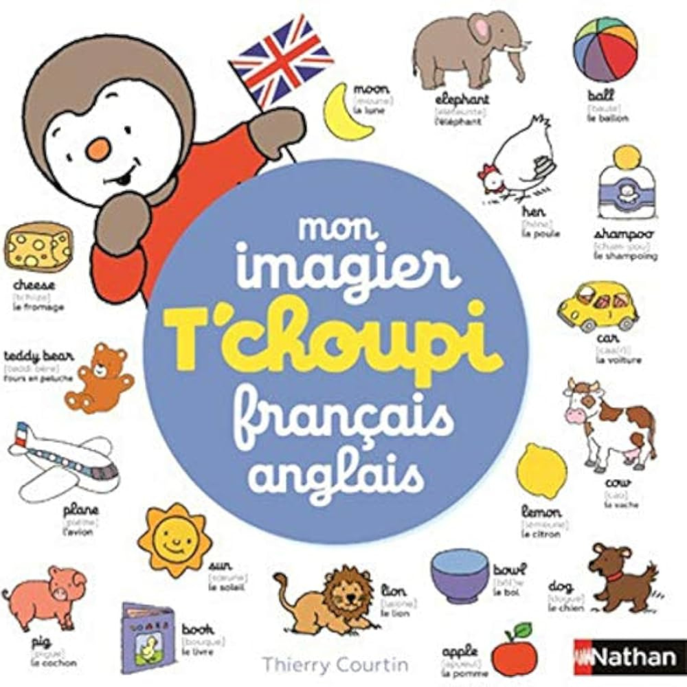 Mon imagier T'choupi français anglais - Dès 2 ans - 1 - Eveil Montessori Maroc
