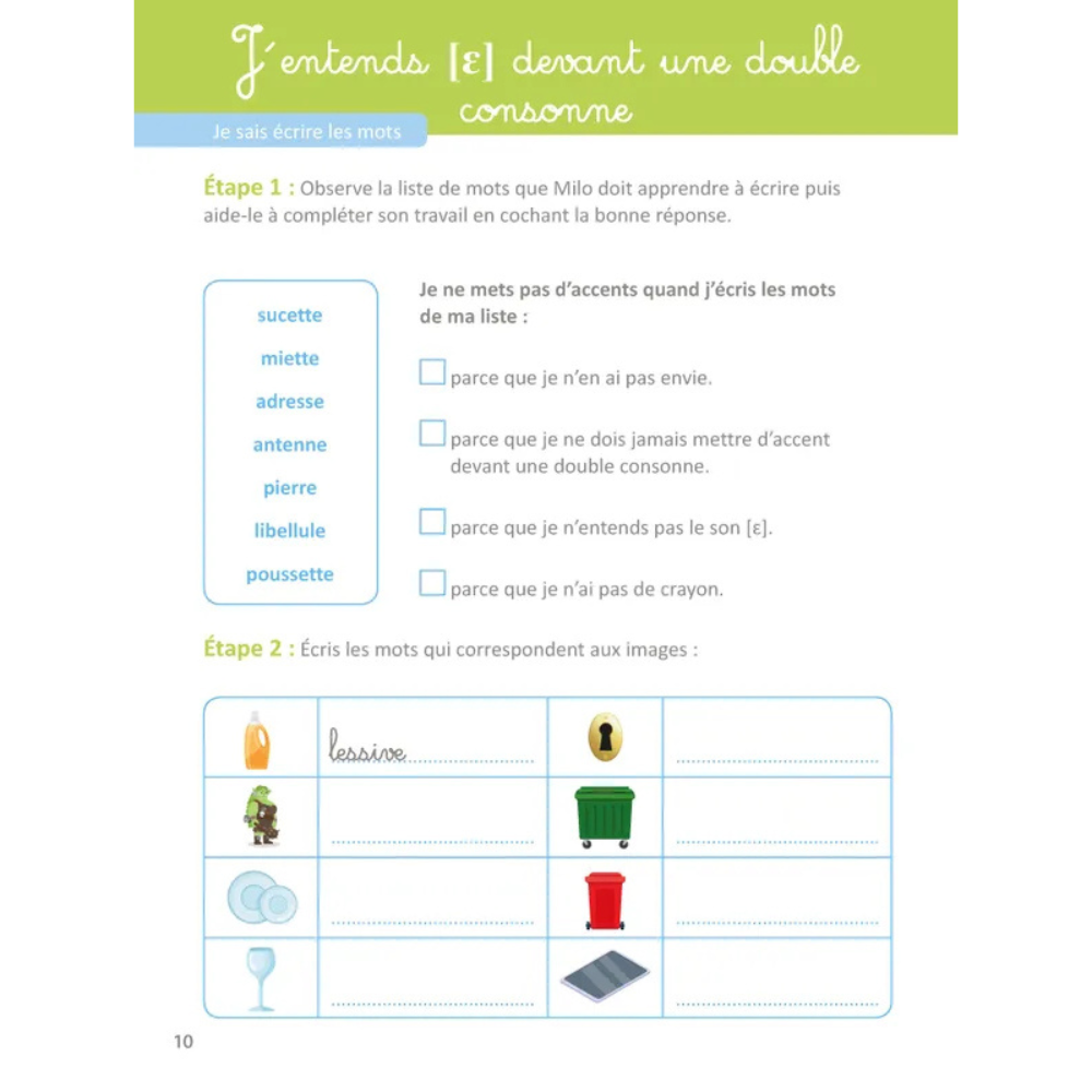 Mon grand cahier Montessori pour écrire sans fautes