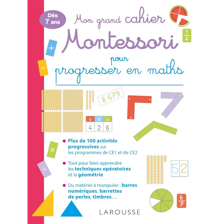 Mon grand cahier Montessori pour progresser en MATHS