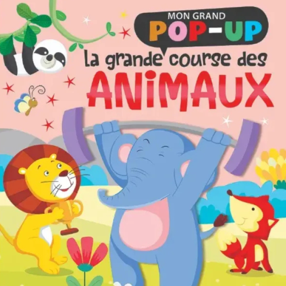 Mon grand pop-up : La grande course des animaux - 1 - Eveil Montessori Maroc