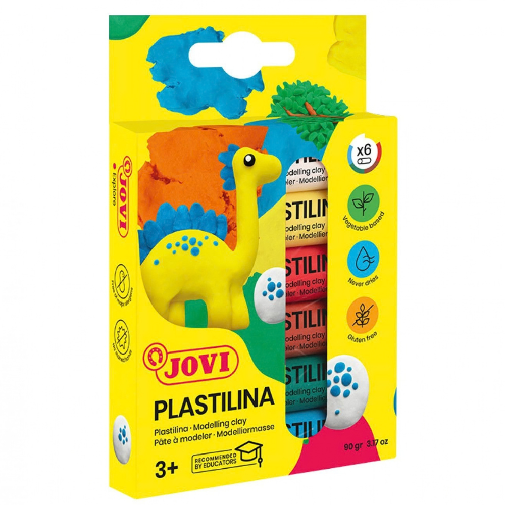 PÂTE À MODELER Étui de 6 bâtonnets de 15 g couleurs assorties - 1 - Eveil Montessori Maroc