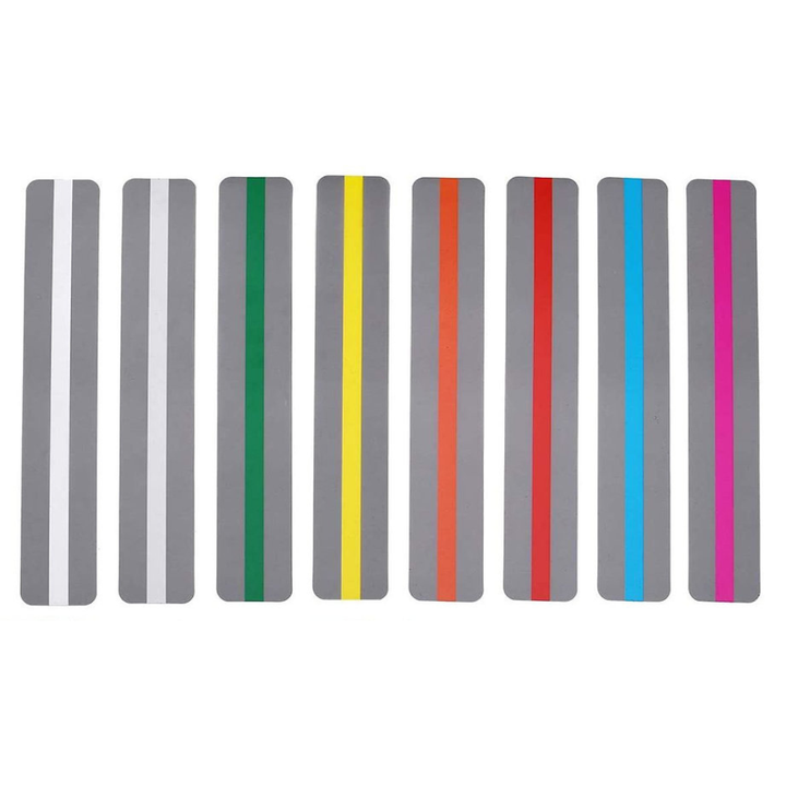 Pack de 8 règles de lecture colorées