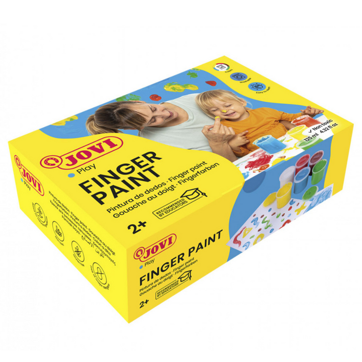 Peinture à doigts boite de 6 pots de 125ml