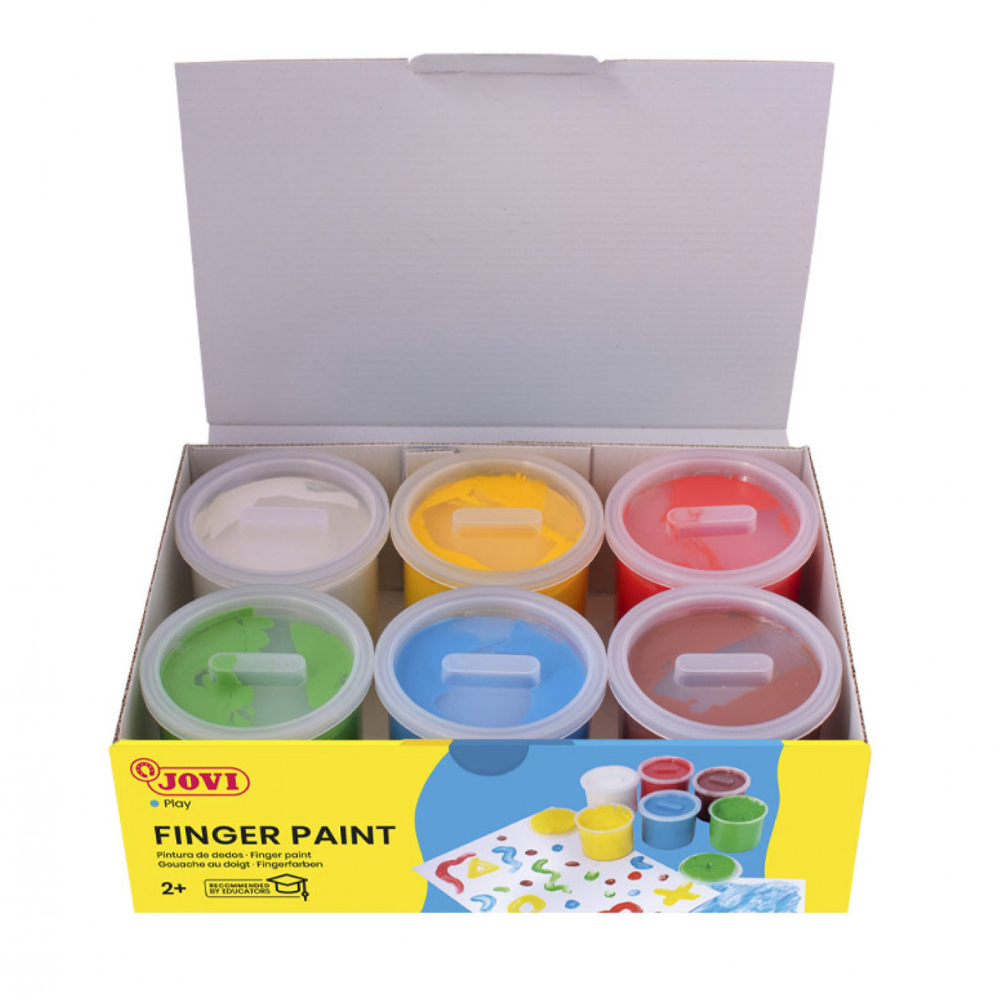 Peinture à doigts boite de 6 pots de 125ml