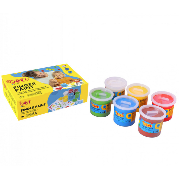 Peinture à doigts boite de 6 pots de 125ml