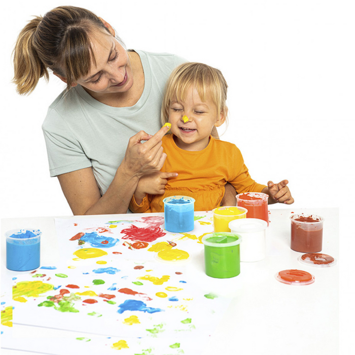 Peinture à doigts boite de 6 pots de 125ml