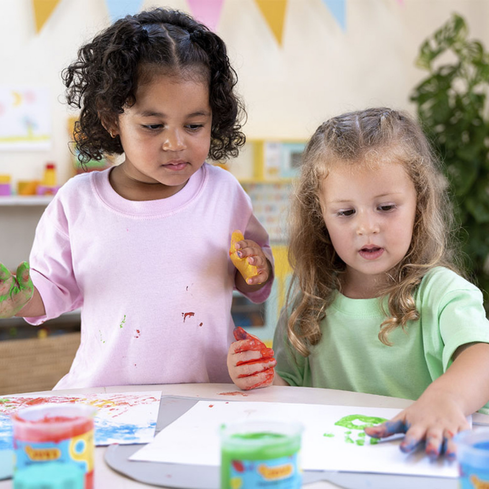 Peinture à doigts boite de 6 pots de 125ml